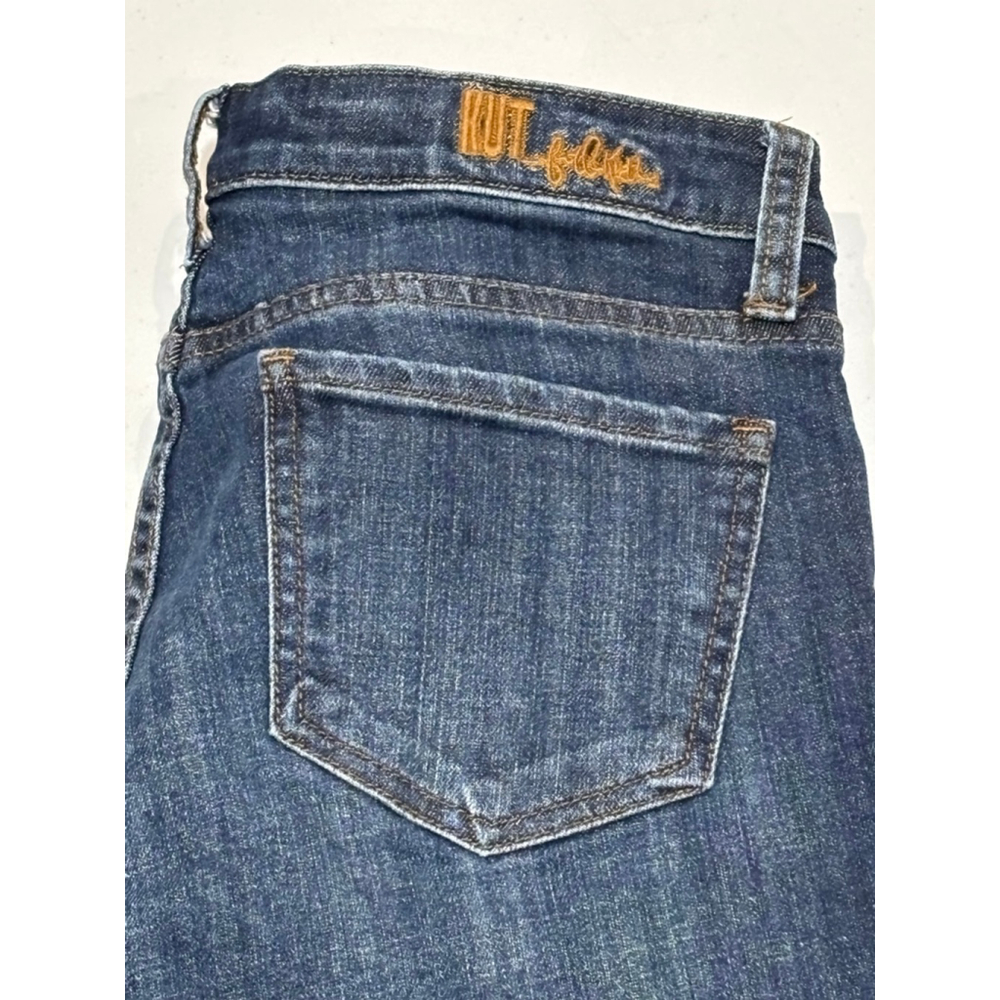 KUT from the Kloth Blue Denim Jeans Ankle & Cropped Cuffed, Woman’s Size 2 - Picture 5 of 9